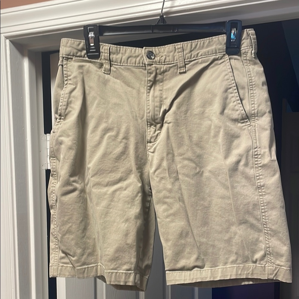 George Tan Flat Front Shorts Versatile Casual Wear